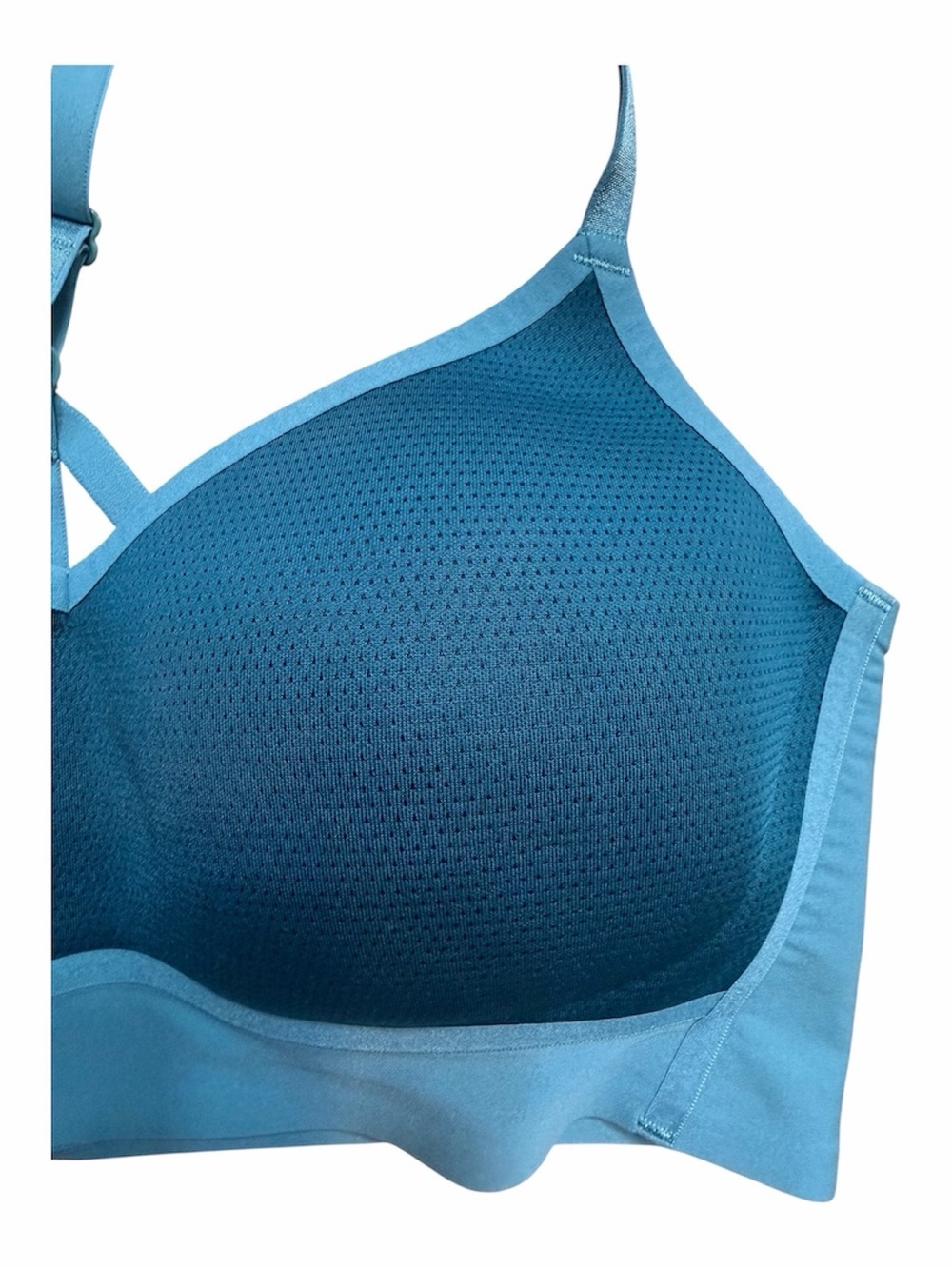 Nike Blue Sports Bra - Racerback, Perforated Back, Adjustable Straps - Picture 9 of 15